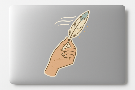 Wind Breeze Feather Sticker Decal Vinyl Laptop Car Window Bumper AUTO Water Bottle Helmets Waterproof Feather
