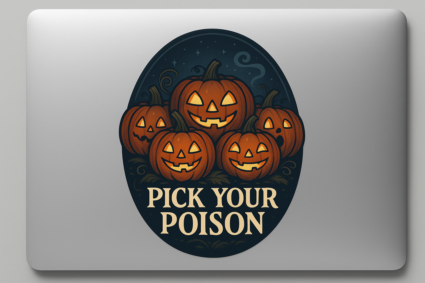 Pumpkin Patch Sticker Decal Vinyl Laptop Car Window Bumper AUTO Water Bottle Helmets Waterproof Halloween