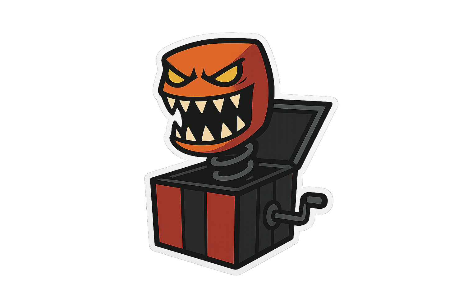 Evil Jack-in-the-Box Sticker Decal Vinyl Laptop Car Window Bumper AUTO Water Bottle Helmets Waterproof