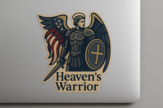 Archangel Michael Heaven's Warrior Sticker Decal Vinyl Laptop Car Window Bumper AUTO Water Bottle Helmets Waterproof USA