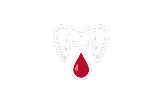Vampire Fangs Sticker Decal Vinyl Laptop Car Window Bumper AUTO Water Bottle Helmets Waterproof Blood Minimalist