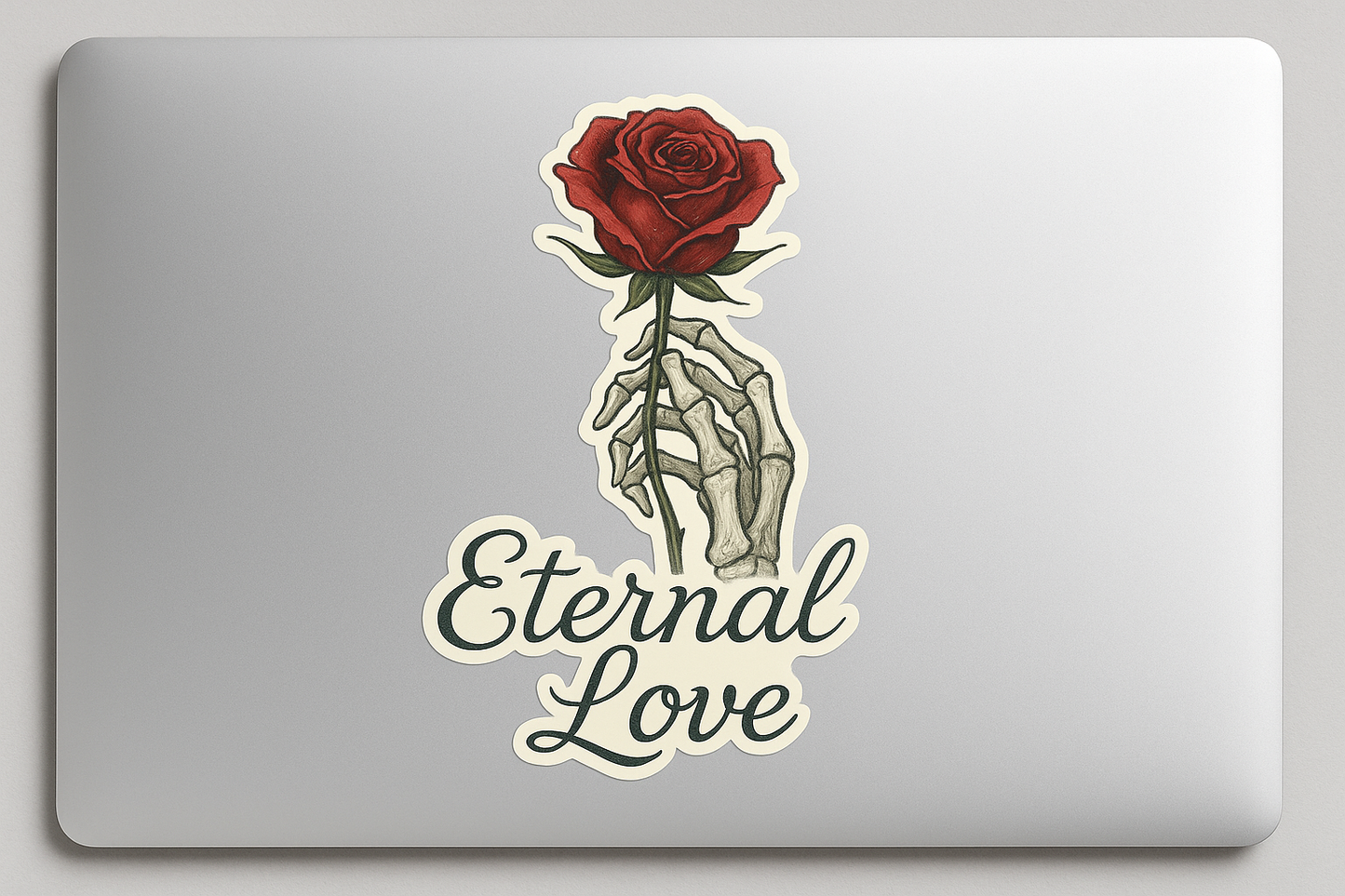 Skeleton Hand Rose Sticker Decal Vinyl Laptop Car Window Bumper AUTO Water Bottle Helmets Waterproof Eternal Love