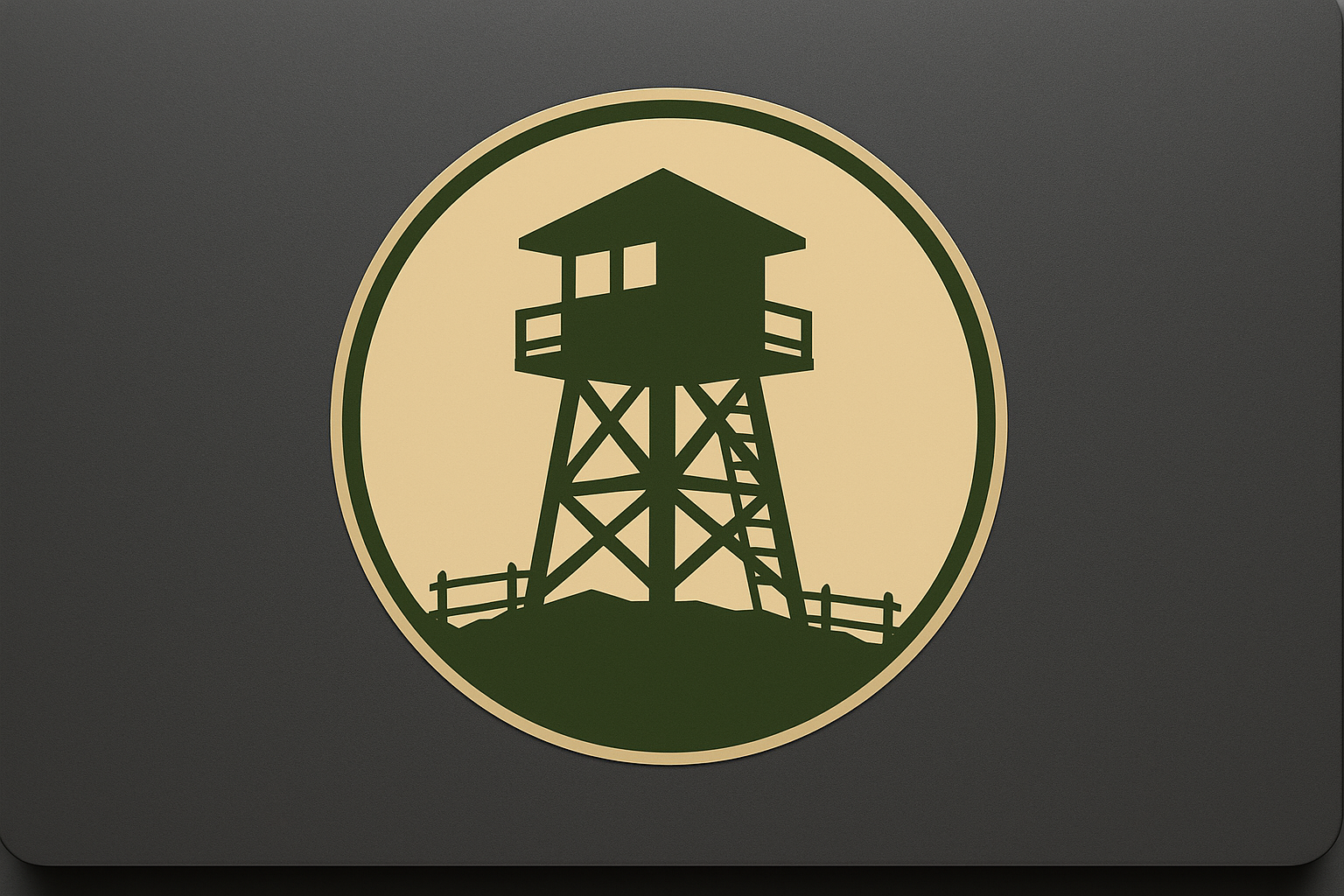 Army Base Watchtower Silhouette Sticker Decal Vinyl Laptop Car Window Bumper AUTO Water Bottle Helmets Waterproof Army USA