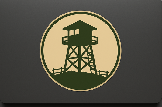 Army Base Watchtower Silhouette Sticker Decal Vinyl Laptop Car Window Bumper AUTO Water Bottle Helmets Waterproof Army USA