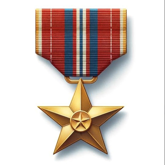 Vinyl sticker: Valorous Bronze Star V-Device Sticker - Military Excellence Decal for United States Army Recognition on Auto, Wall, Waterproof, Lasting Vinyl