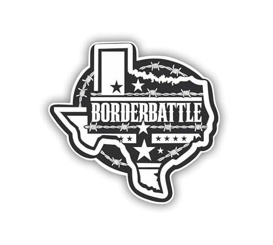 Vinyl sticker: Sticker Patriotic Texas Mexico Border Battle Vinyl Decal American Flag Barbed Wire Standoff Strong Razor Illegal Immigration United States for Car Truck Laptop Window (4 inch)