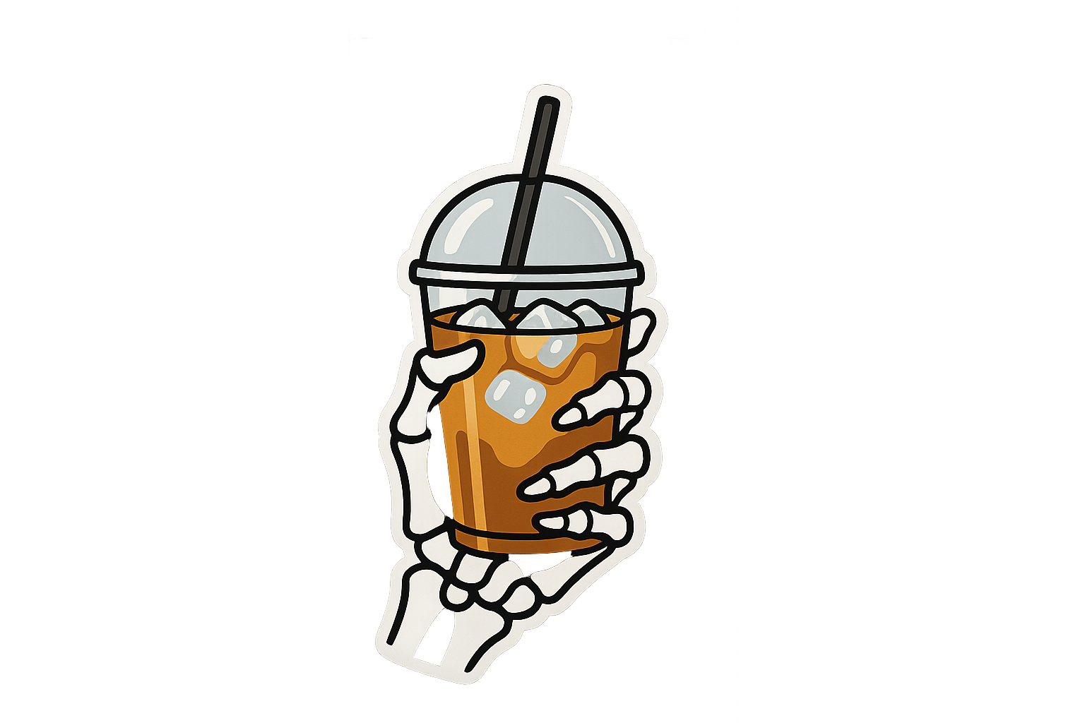 Skeleton Hand Sticker Decal Vinyl Laptop Car Window Bumper AUTO Water Bottle Helmets Waterproof Iced Coffee