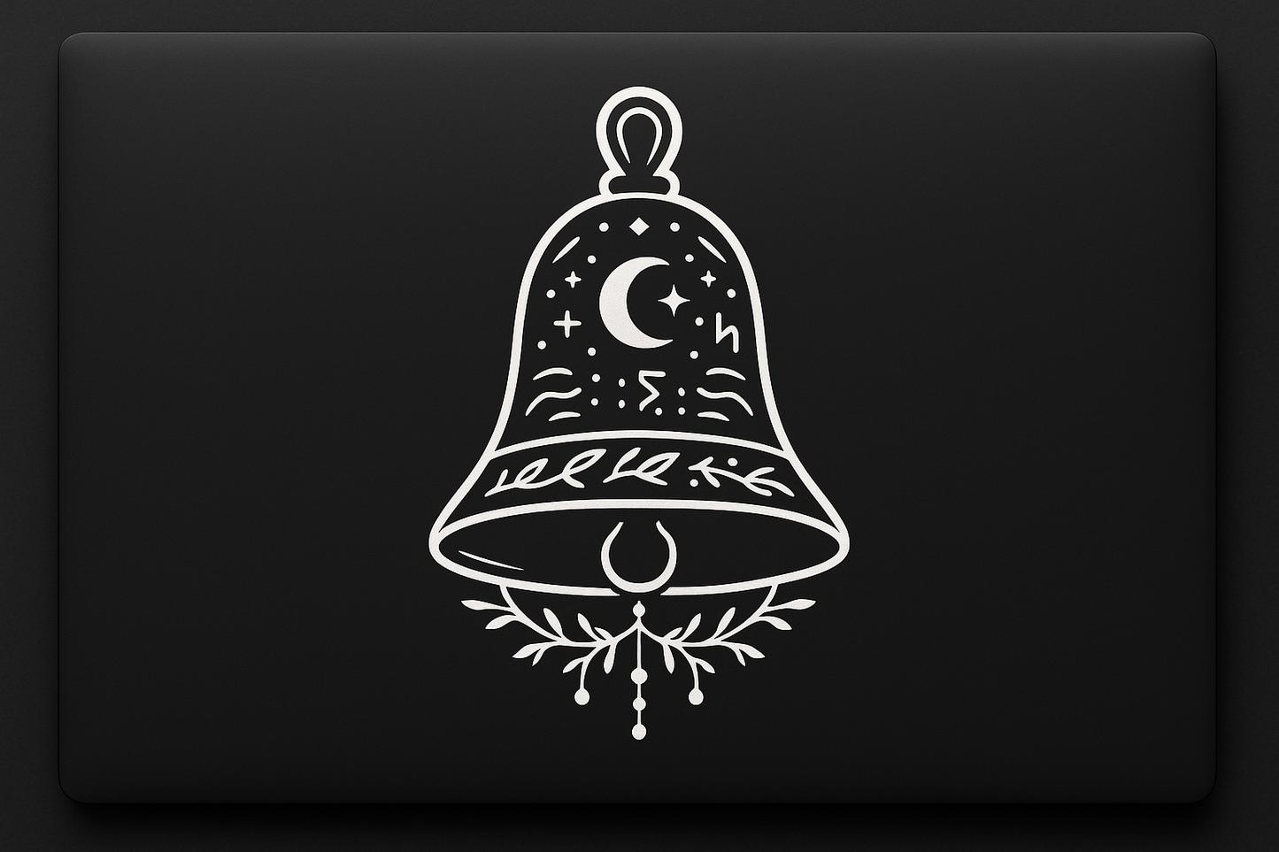 Witch's Bell Sticker Decal Vinyl Laptop Car Window Bumper AUTO Water Bottle Helmets Waterproof Mystical Engravings