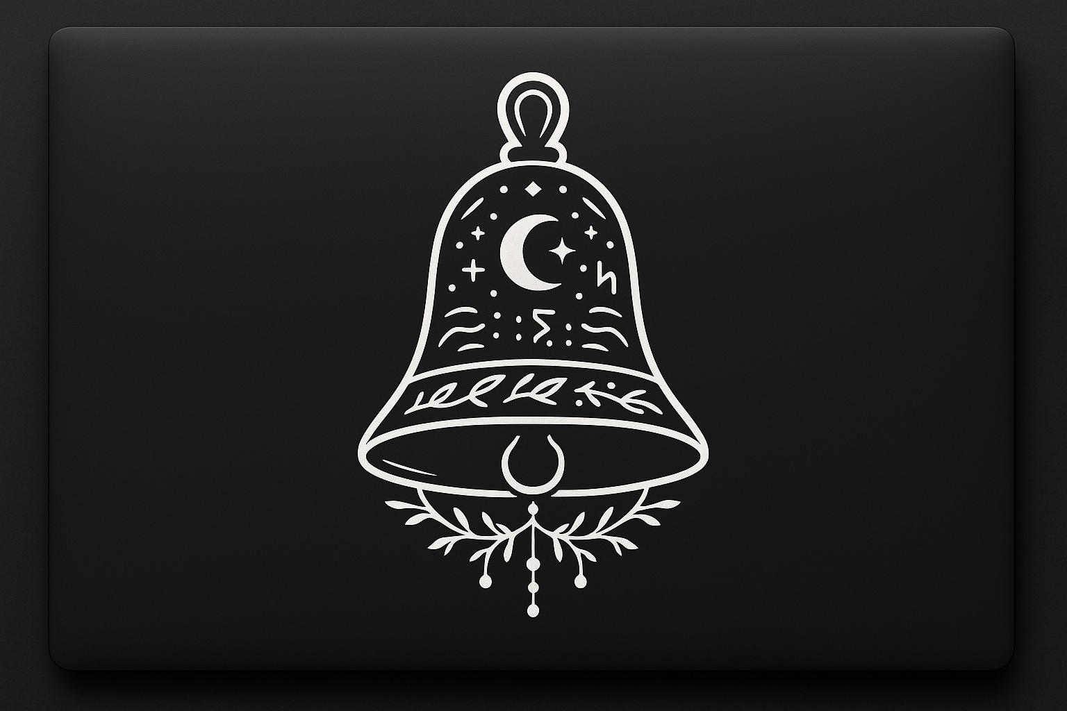 Witch's Bell Sticker Decal Vinyl Laptop Car Window Bumper AUTO Water Bottle Helmets Waterproof Mystical Engravings