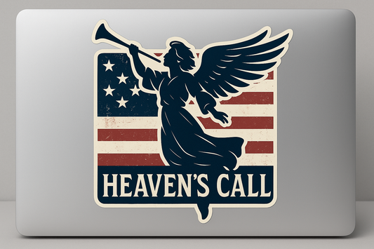 Archangel Gabriel American Flag Sticker Decal Vinyl Laptop Car Window Bumper AUTO Water Bottle Helmets Waterproof