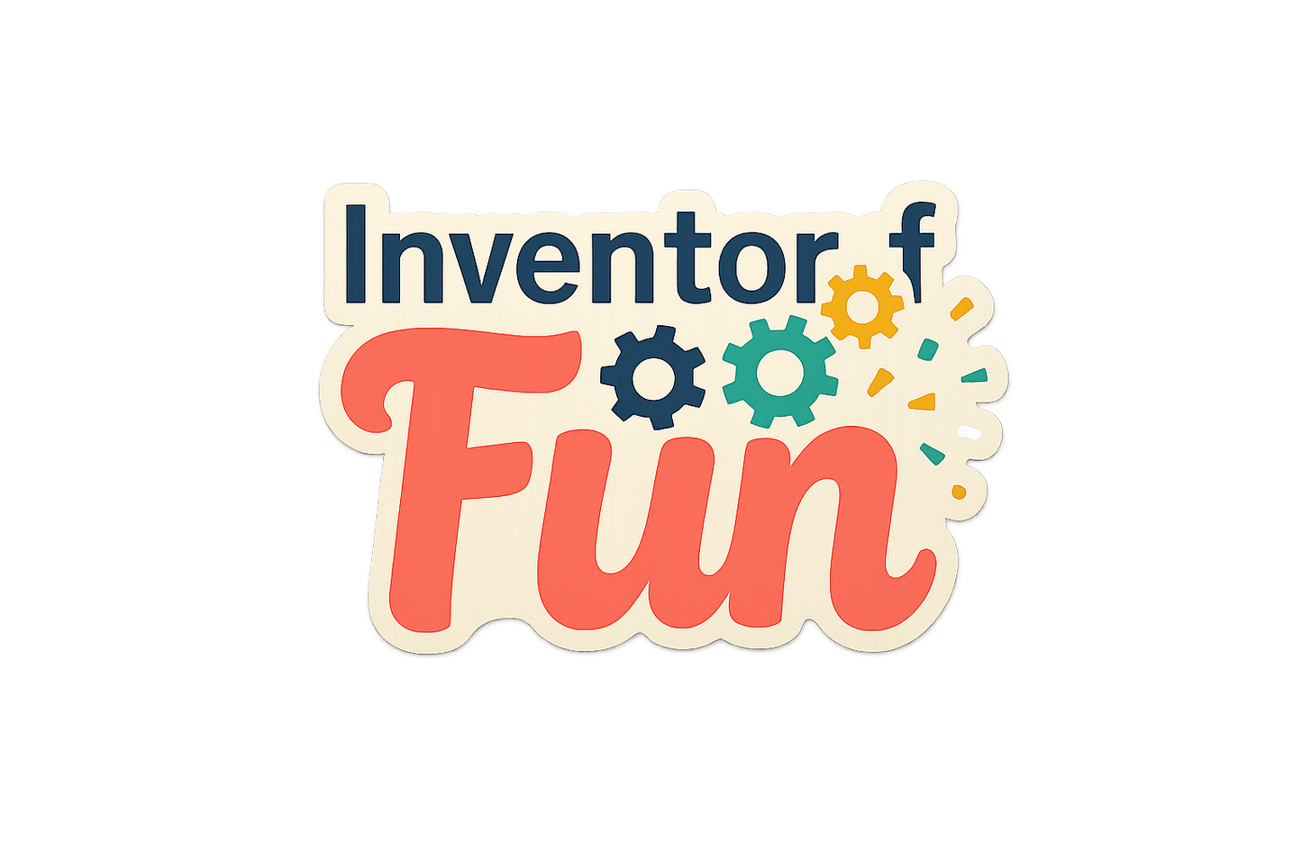 Inventor Fun Sticker Decal Vinyl Laptop Car Window Bumper AUTO Water Bottle Helmets Waterproof Gears Confetti