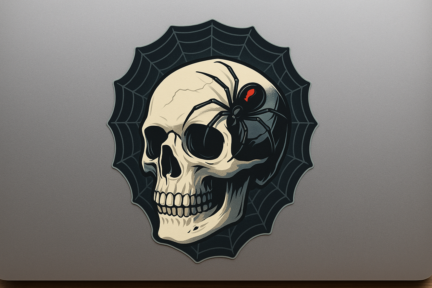 Black Widow Spider Skull Sticker Decal Vinyl Laptop Car Window Bumper AUTO Water Bottle Helmets Waterproof