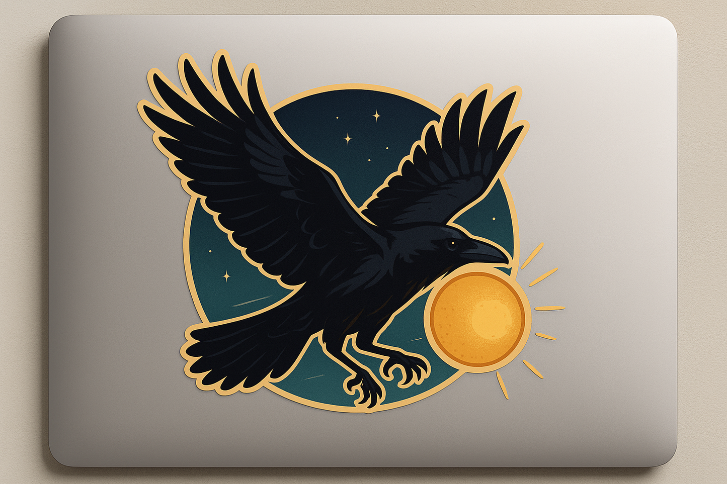 Raven Mythology Sticker Decal Vinyl Laptop Car Window Bumper AUTO Water Bottle Helmets Waterproof Sun Sky