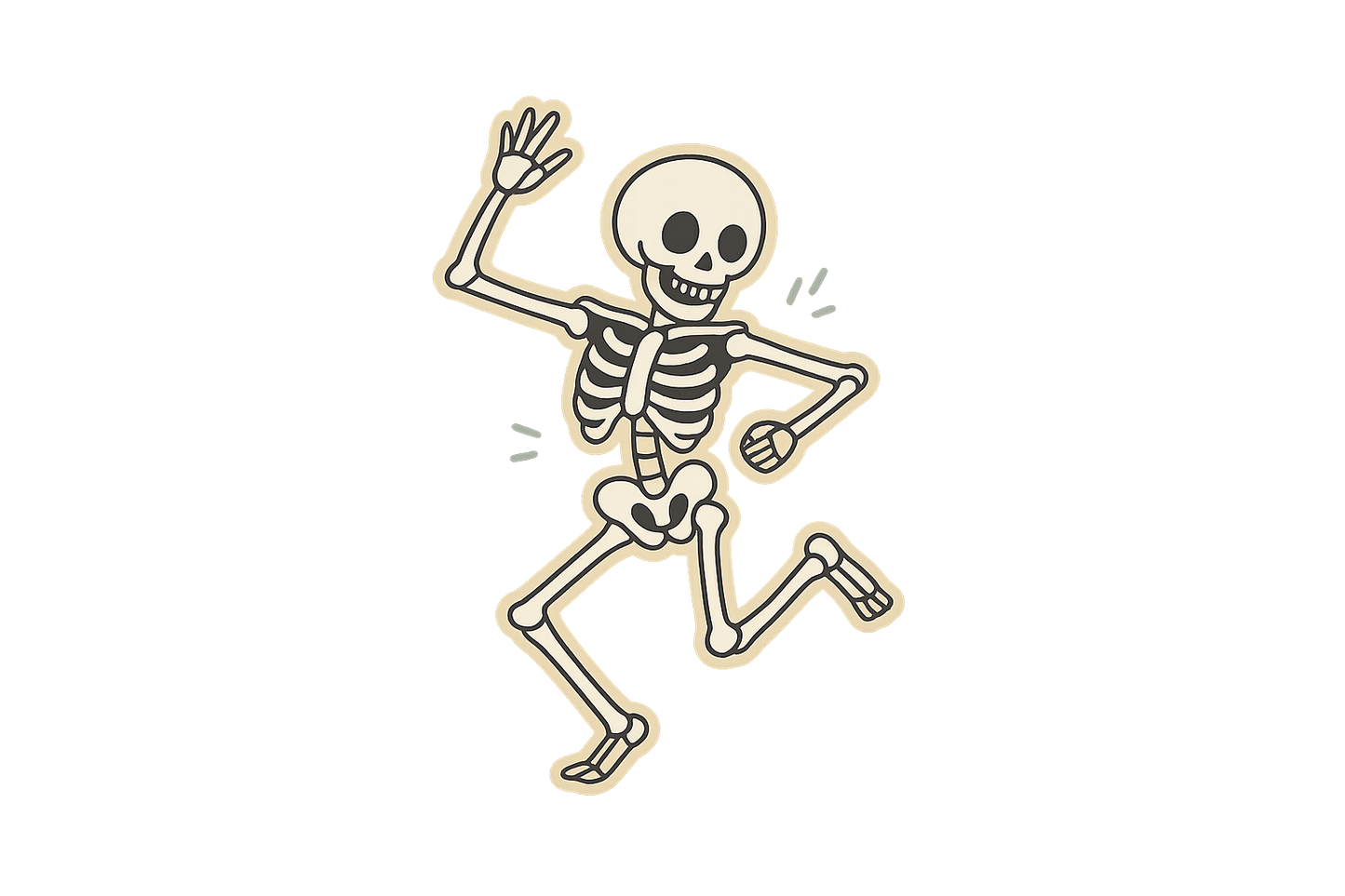 Skeleton Sticker Decal Vinyl Laptop Car Window Bumper AUTO Water Bottle Helmets Waterproof Dancing Pose