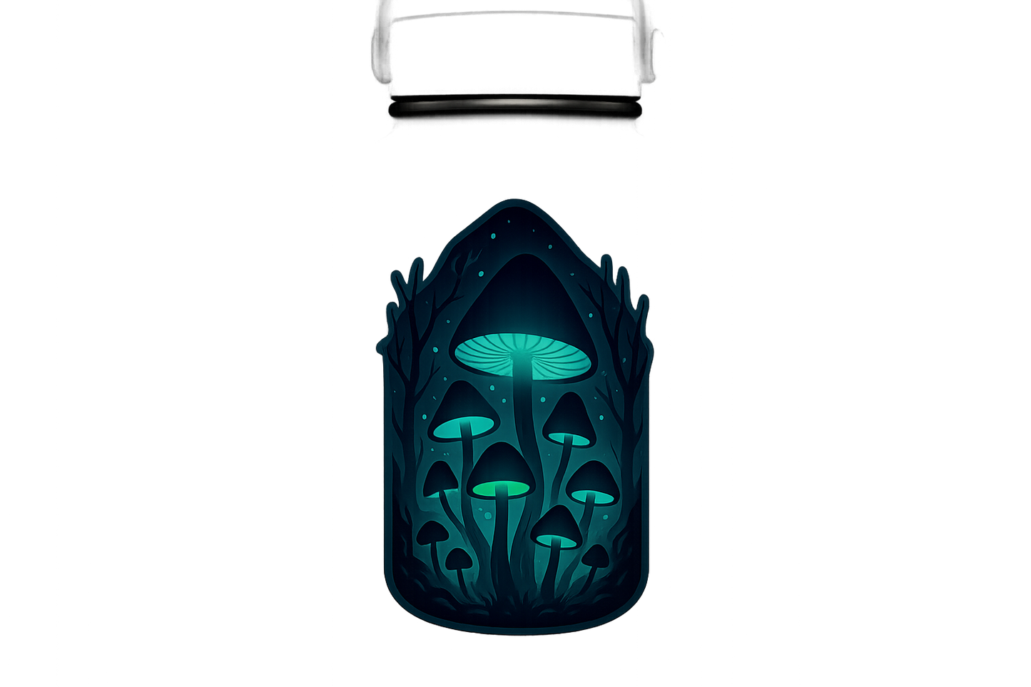 Creepy Mushroom Forest Sticker Decal Vinyl Laptop Car Window Bumper AUTO Water Bottle Helmets Waterproof Glow