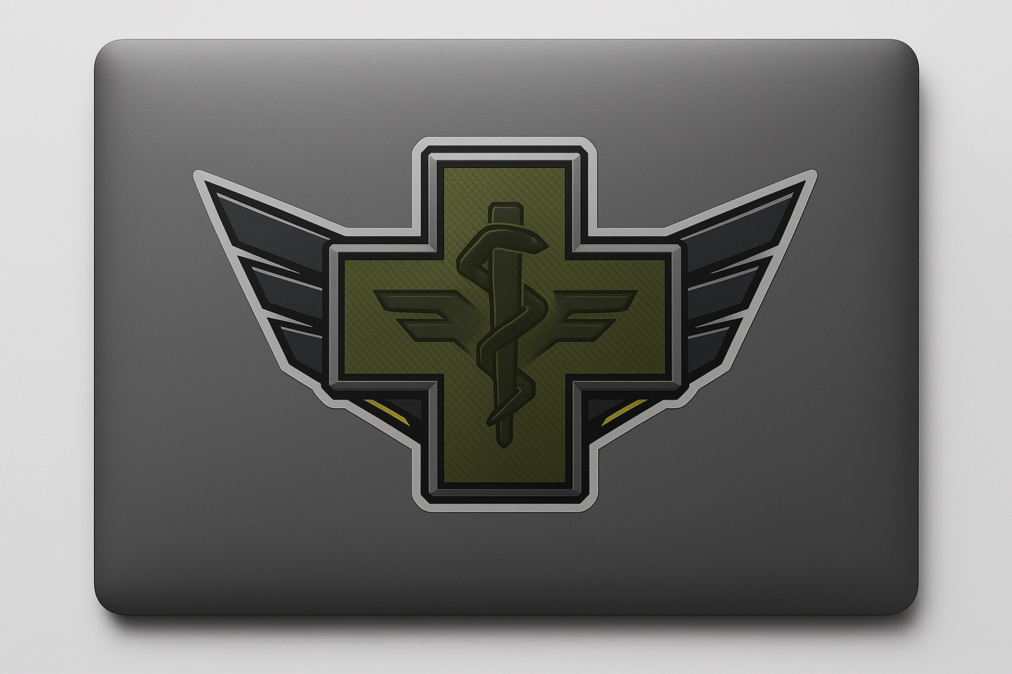 Combat Medic Cross Wings Sticker Decal Vinyl Laptop Car Window Bumper AUTO Water Bottle Helmets Waterproof Medical