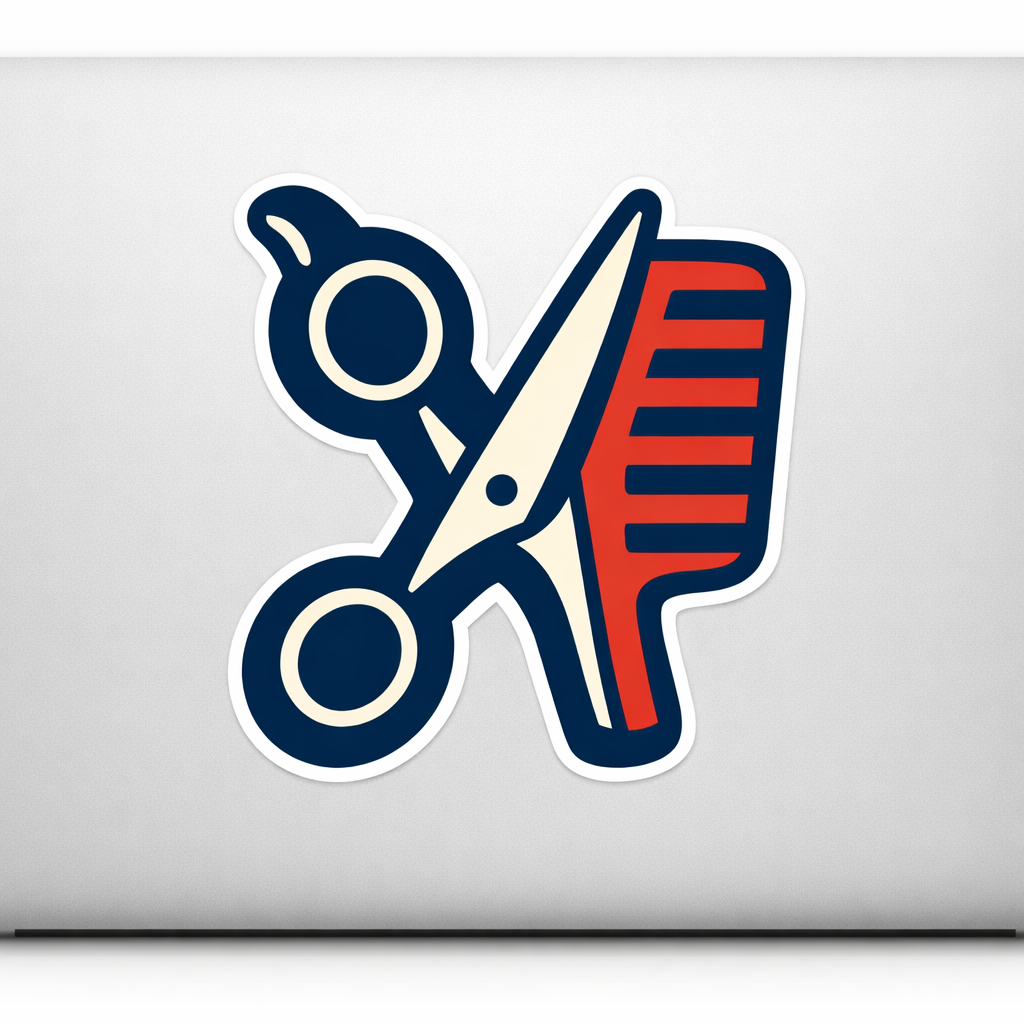 Barber Sticker Decal Vinyl Laptop Car Window Bumper AUTO Water Bottle Helmets Waterproof Modern Style