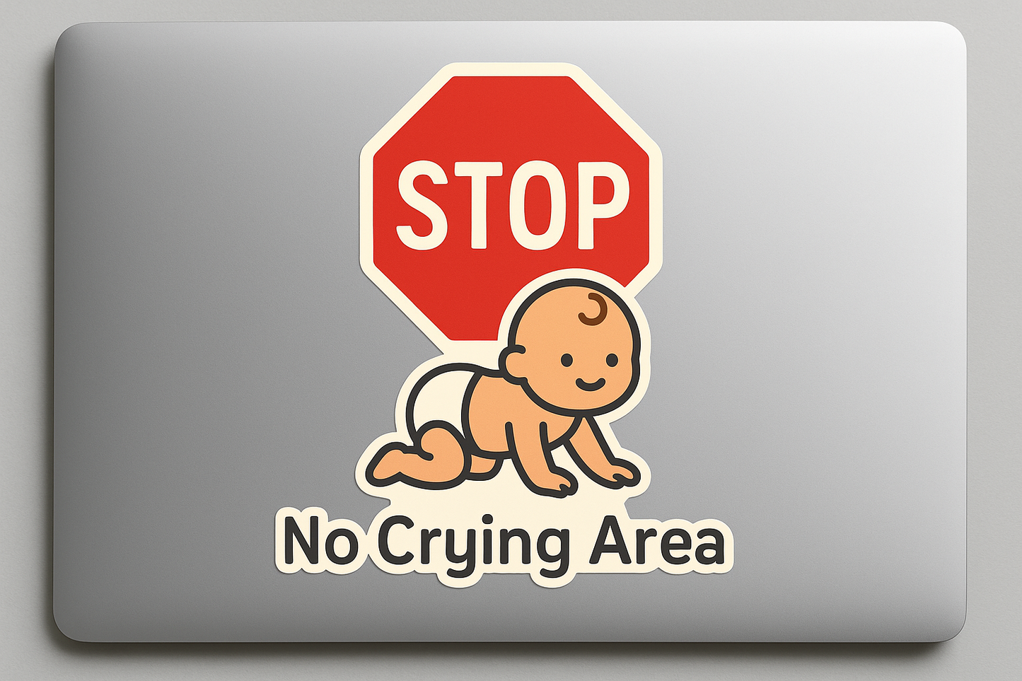 No Crying Area Sticker Decal Vinyl Laptop Car Window Bumper AUTO Water Bottle Helmets Waterproof USA