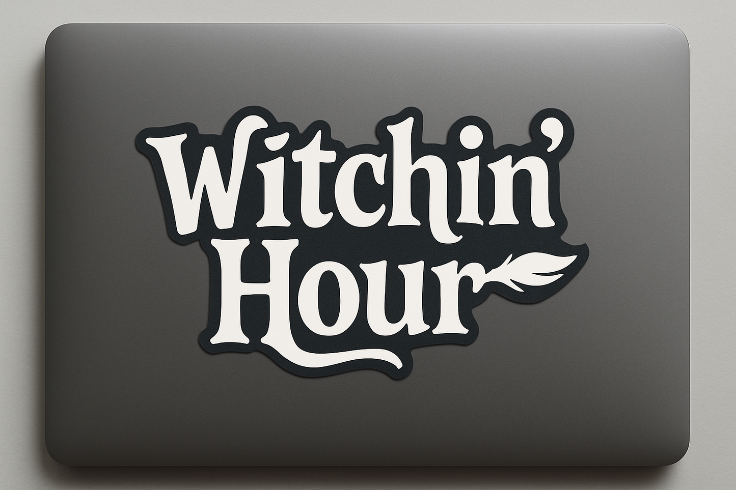 Halloween Witchin’ Hour Sticker Decal Vinyl Laptop Car Window Bumper AUTO Water Bottle Helmets Waterproof Spooky