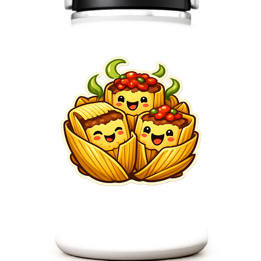 CA California Tamales Sticker Decal Vinyl Laptop Car Window Bumper AUTO Water Bottle Helmets Waterproof Mexican