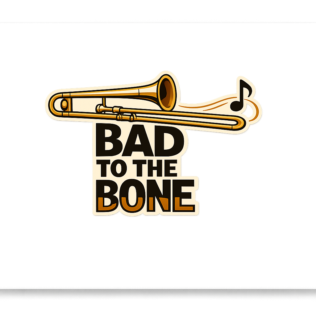 Trombone Sticker Decal Vinyl Laptop Car Window Bumper AUTO Water Bottle Helmets Waterproof