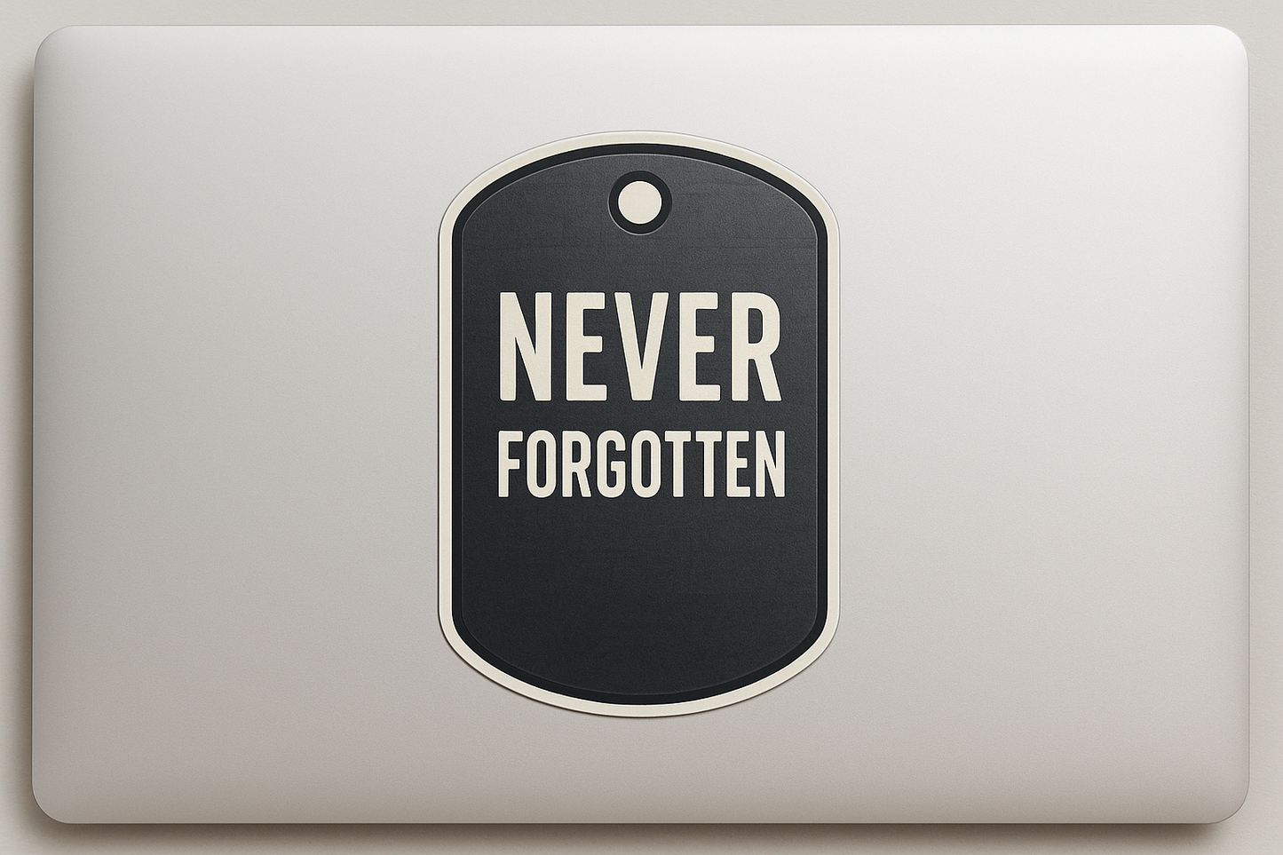 Military Dog Tag Never Forgotten Sticker Decal Vinyl Laptop Car Window Bumper AUTO Water Bottle Helmets Waterproof
