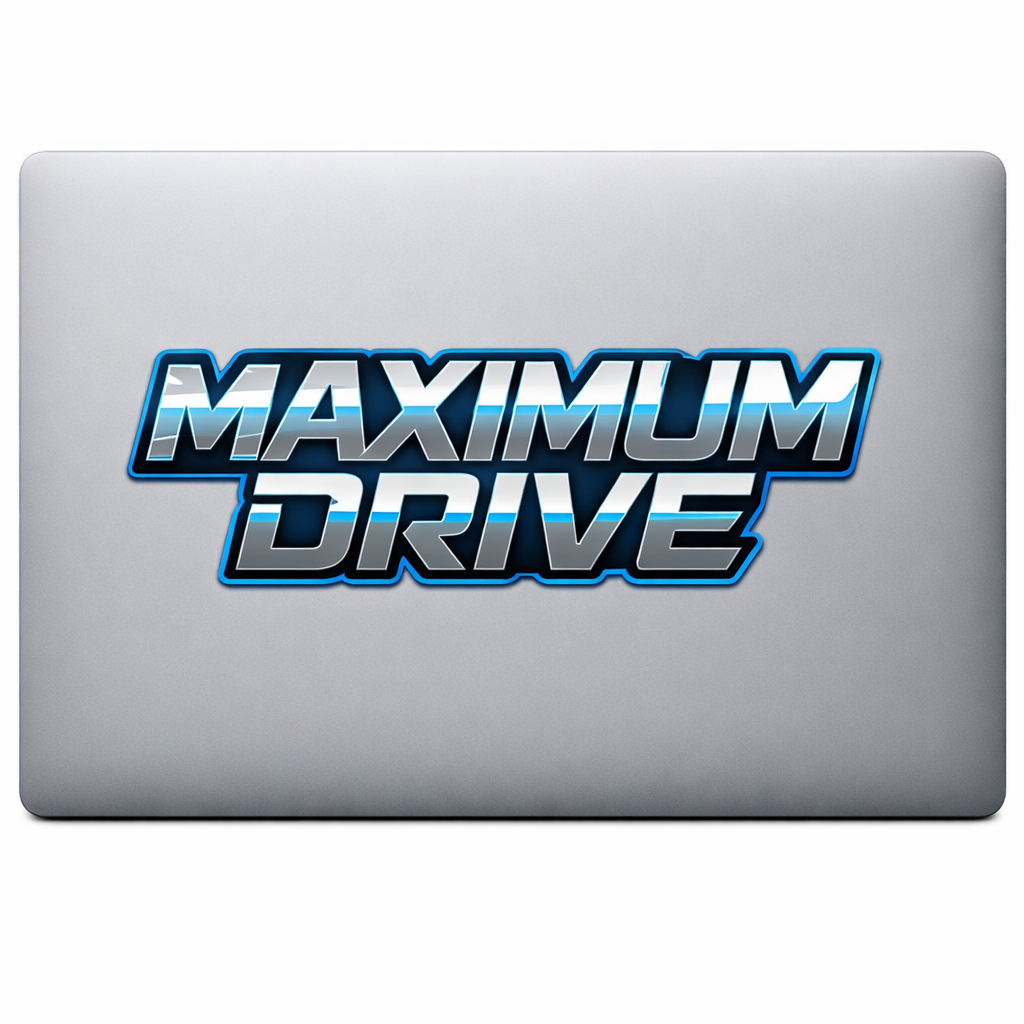 MAXIMUM DRIVE Sticker Decal Vinyl Laptop Car Window Bumper AUTO Water Bottle Helmets Waterproof Font