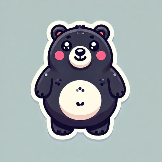 Vinyl sticker: Cartoon Louisiana Black Bear Vinyl Sticker – Fun & Playful Decal for Car, Laptop, Window, Bumper, Truck, Water Bottle (4)