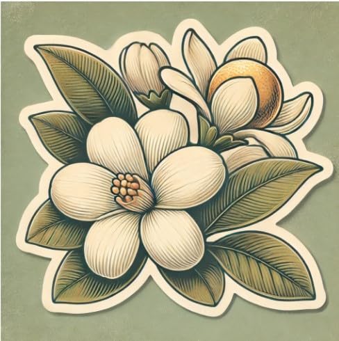 Vinyl sticker: Vintage Florida Orange Blossom Sticker - Waterproof Car, Laptop, Window, Bumper, Auto, Truck, Water Bottle, Wall, Decal. Variation 4