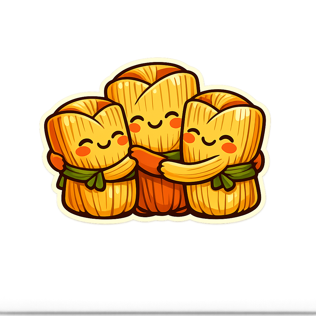 Cartoon Tamales Sticker Decal Vinyl Laptop Car Window Bumper AUTO Water Bottle Helmets Waterproof Mexican