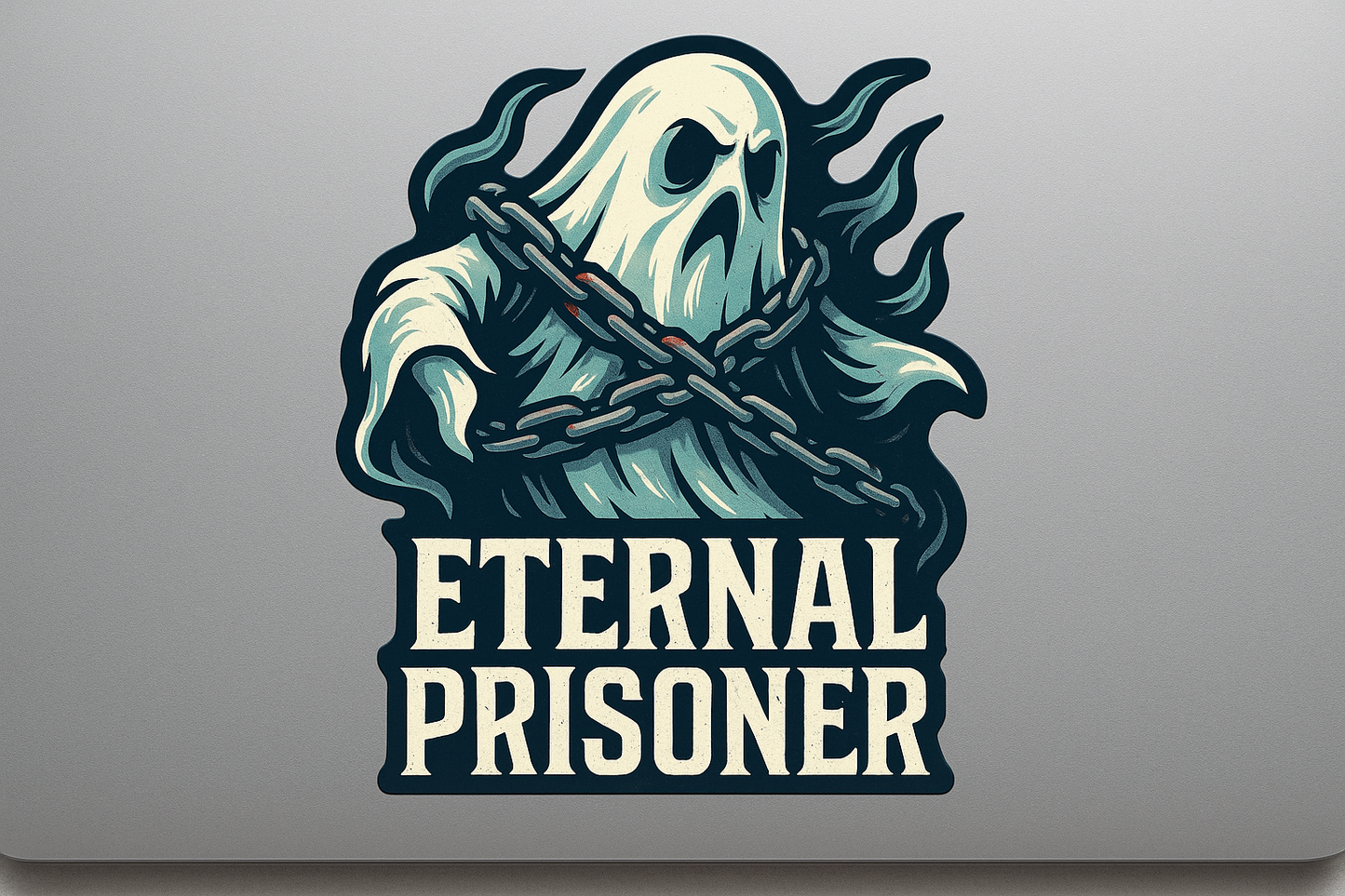 Eternal Prisoner Ghost Sticker Decal Vinyl Laptop Car Window Bumper AUTO Water Bottle Helmets Waterproof Spirit Chains