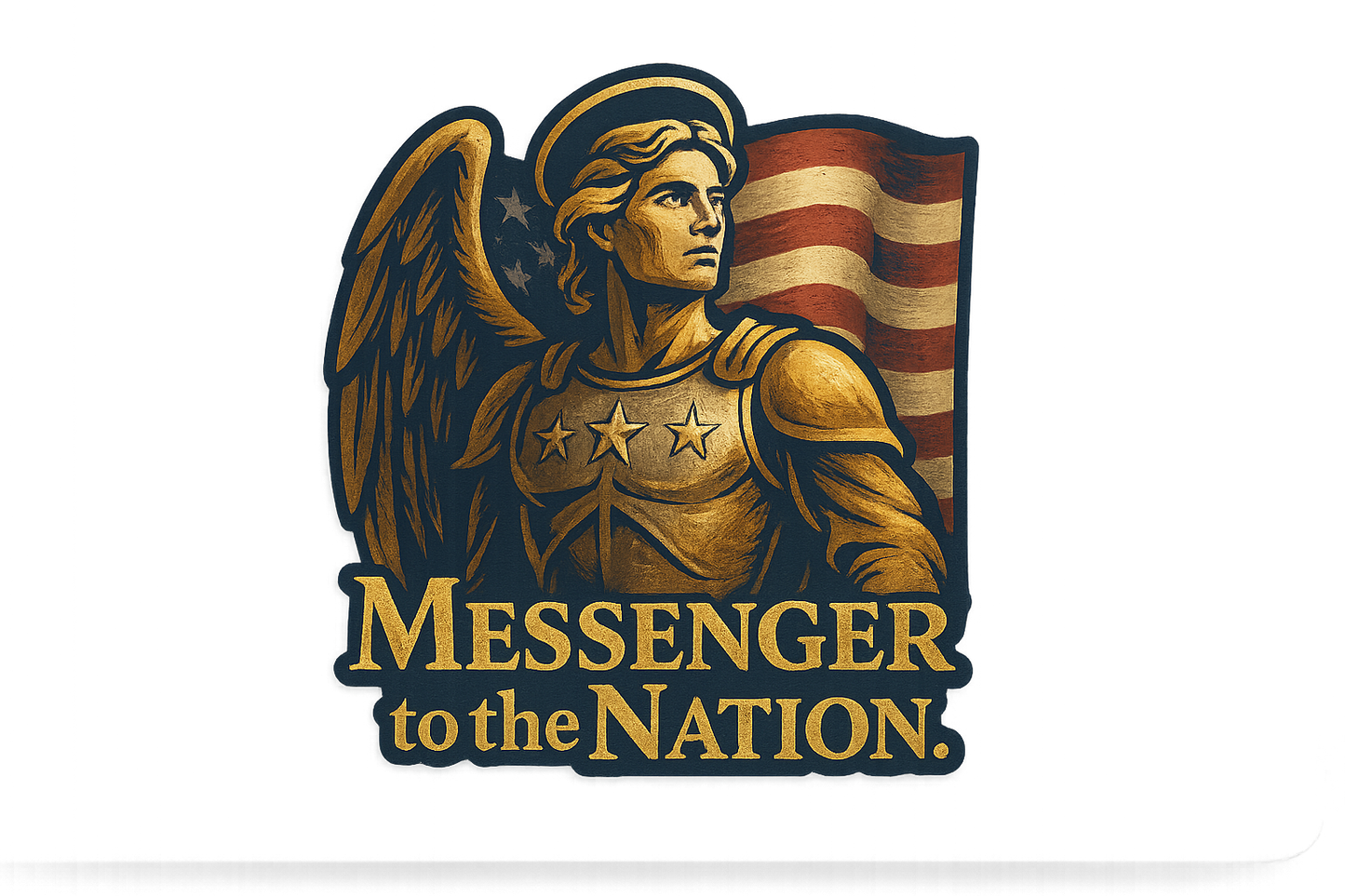 Gabriel Armored Chestplate Stars USA Flag Sticker Decal Vinyl Laptop Car Window Bumper AUTO Water Bottle Helmets Waterproof