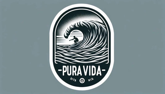 Vinyl sticker: Sticker Pura Vida Decal Embrace The Surf Sunset Wildlife Vibes for Car Truck Bumper Laptop Tumbler