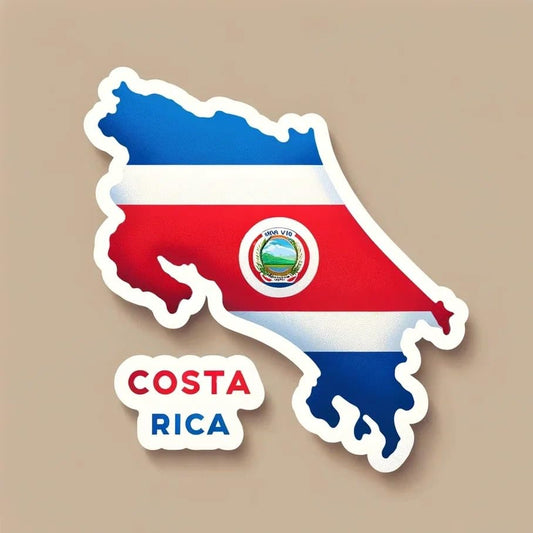 Vinyl sticker: Sticker Pura Vida Costa Rica Flag Decal Embrace The Surf Sunset Wildlife Vibes for Car Truck Bumper Laptop Tumbler (8")