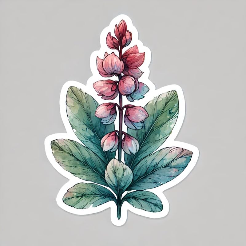 Vinyl sticker: Watercolor Gaultheria Waterproof Laptop Wall Car Window Bumper Sticker Decal Truck Auto Water Bottle