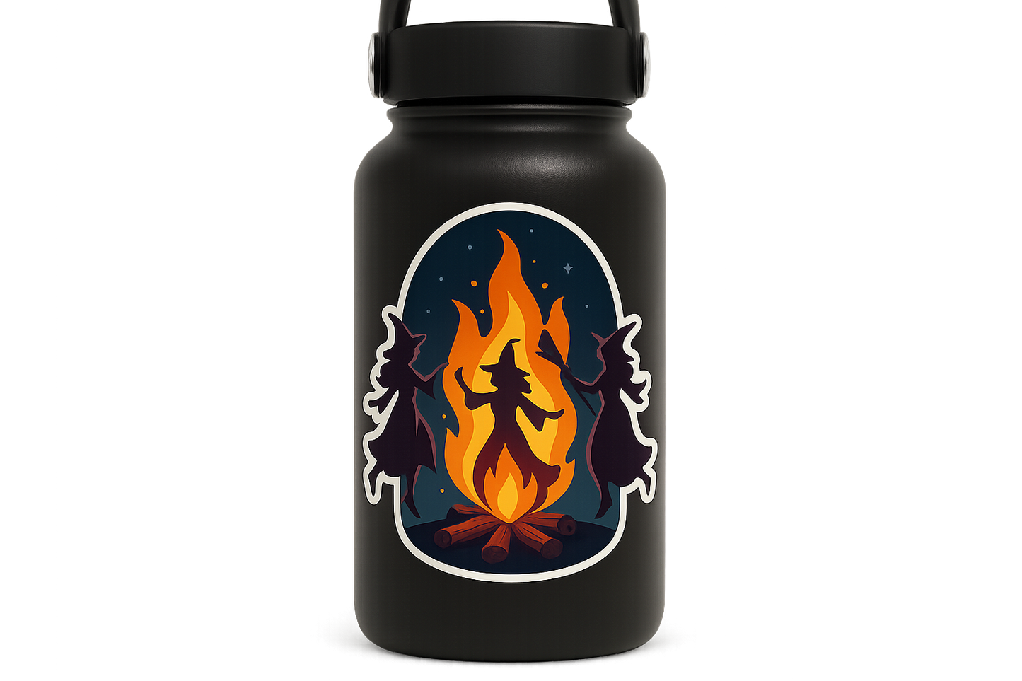 Campfire Witches Sticker Decal Vinyl Laptop Car Window Bumper AUTO Water Bottle Helmets Waterproof