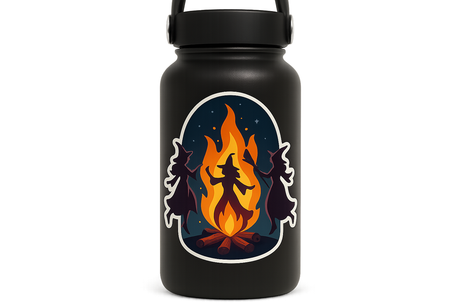 Campfire Witches Sticker Decal Vinyl Laptop Car Window Bumper AUTO Water Bottle Helmets Waterproof