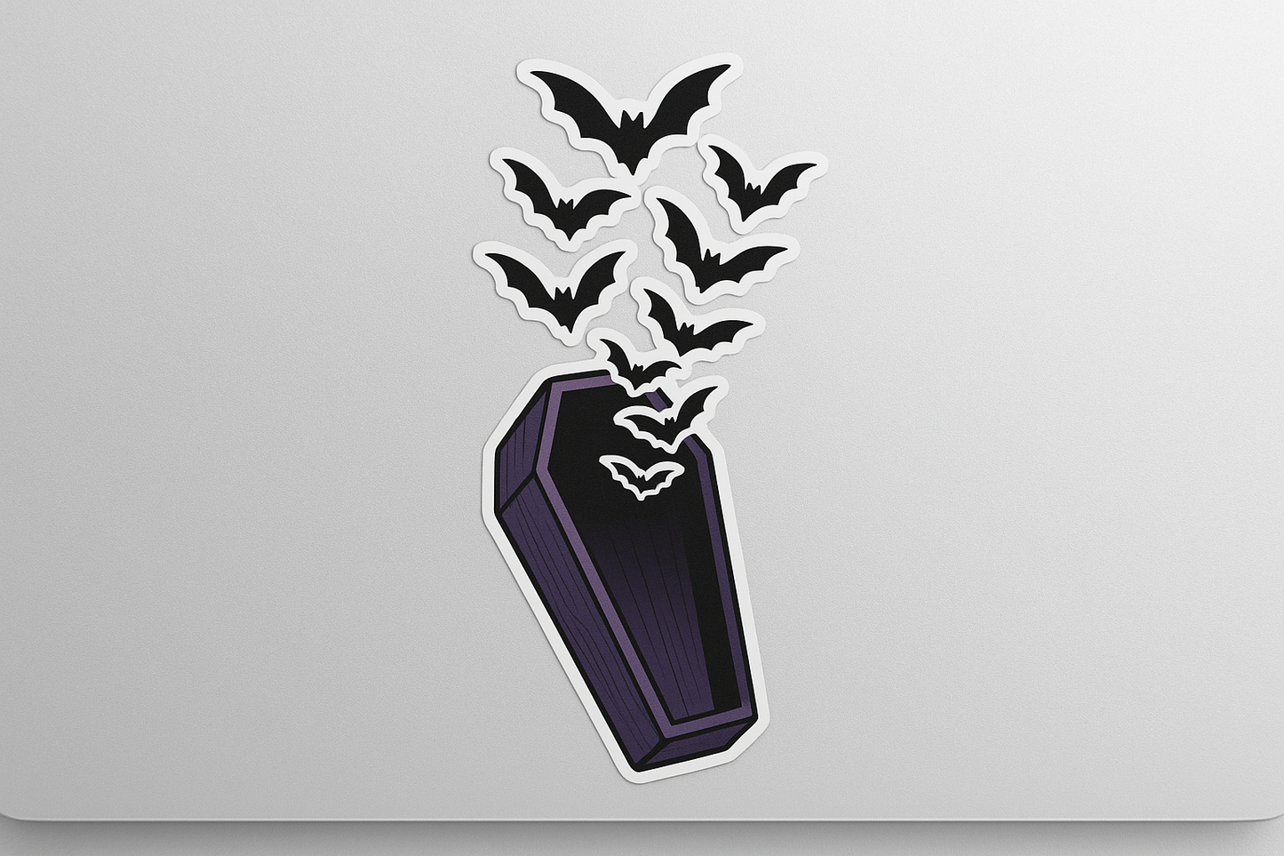 COFFIN Bats Vampire Sticker Decal Vinyl Laptop Car Window Bumper AUTO Water Bottle Helmets Waterproof Gothic