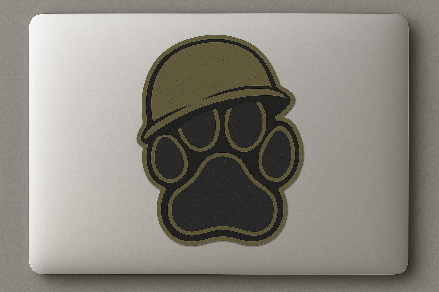 Dog Paw Military Helmet Sticker Decal Vinyl Laptop Car Window Bumper AUTO Bottle Water Bottle Helmets Waterproof