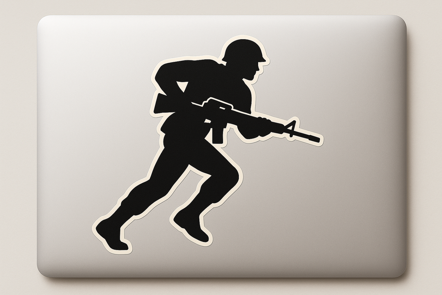 Soldier Silhouette Sticker Decal Vinyl Laptop Car Window Bumper AUTO Water Bottle Helmets Waterproof Military