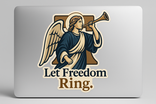 Archangel Gabriel Liberty Bell Sticker Decal Vinyl Laptop Car Window Bumper Truck AUTO Bottle Water Bottle Helmets Waterproof