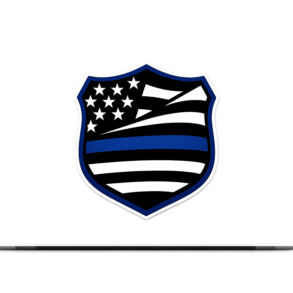 USA United States Thin Blue Line Sticker Decal Vinyl Laptop Car Window Bumper AUTO Water Bottle Helmets Waterproof