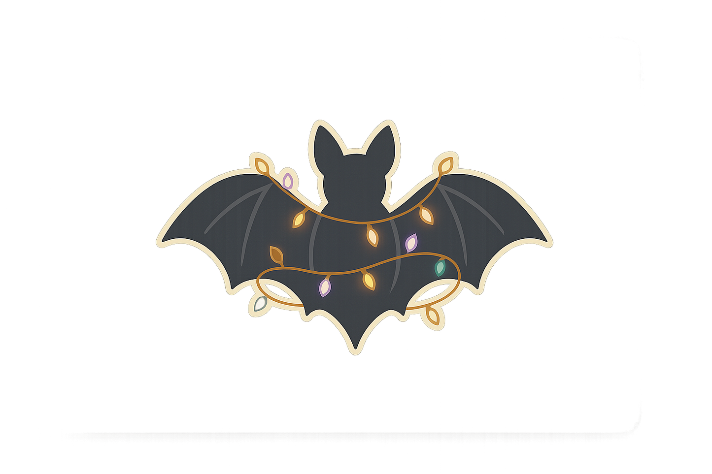 Bat Glowing Fairy Lights Sticker Decal Vinyl Laptop Car Window Bumper AUTO Water Bottle Helmets Waterproof