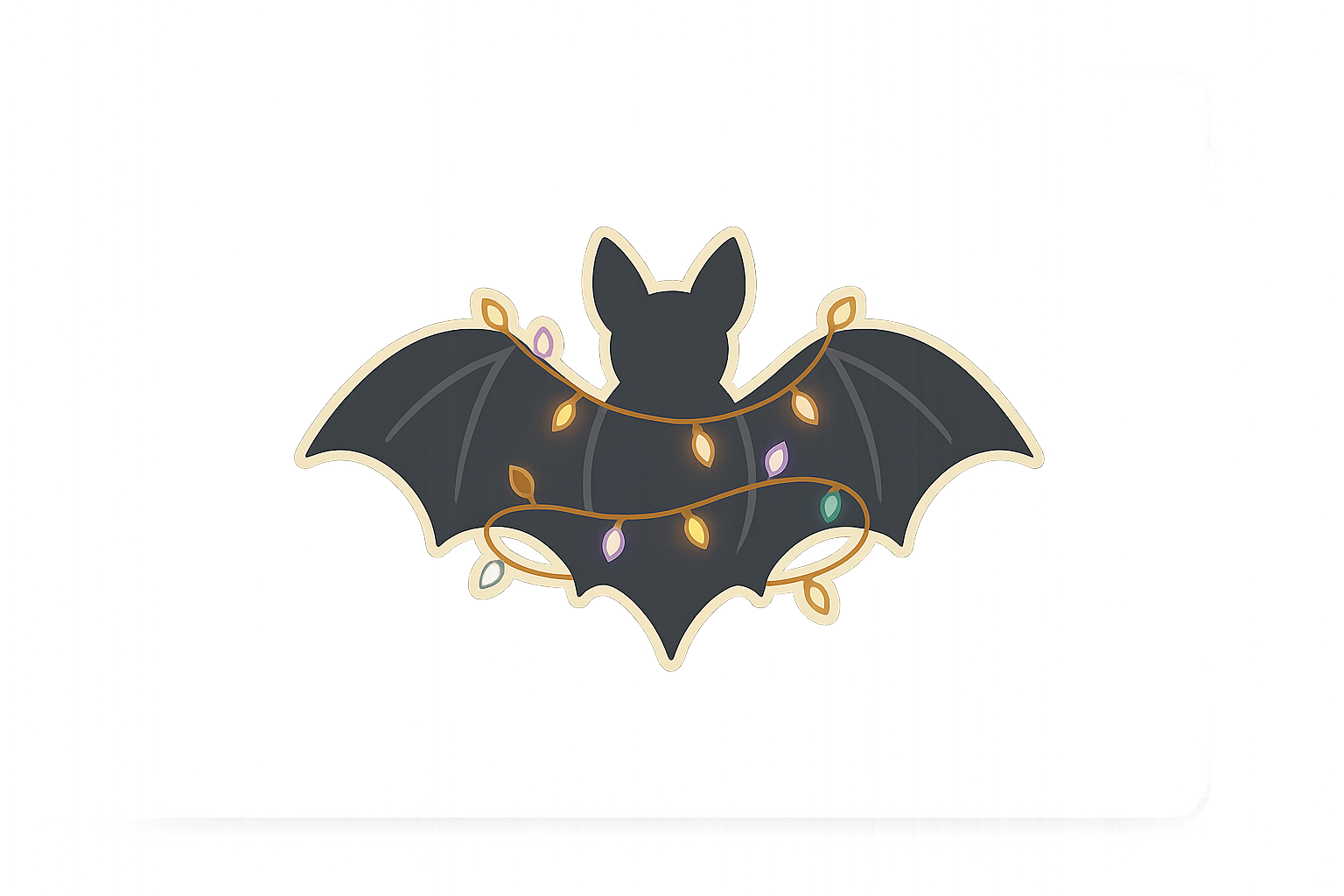 Bat Glowing Fairy Lights Sticker Decal Vinyl Laptop Car Window Bumper AUTO Water Bottle Helmets Waterproof