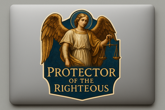 Archangel Michael Sticker Decal Vinyl Laptop Car Window Bumper Truck Water Bottle Helmets Waterproof Golden Wings Scales
