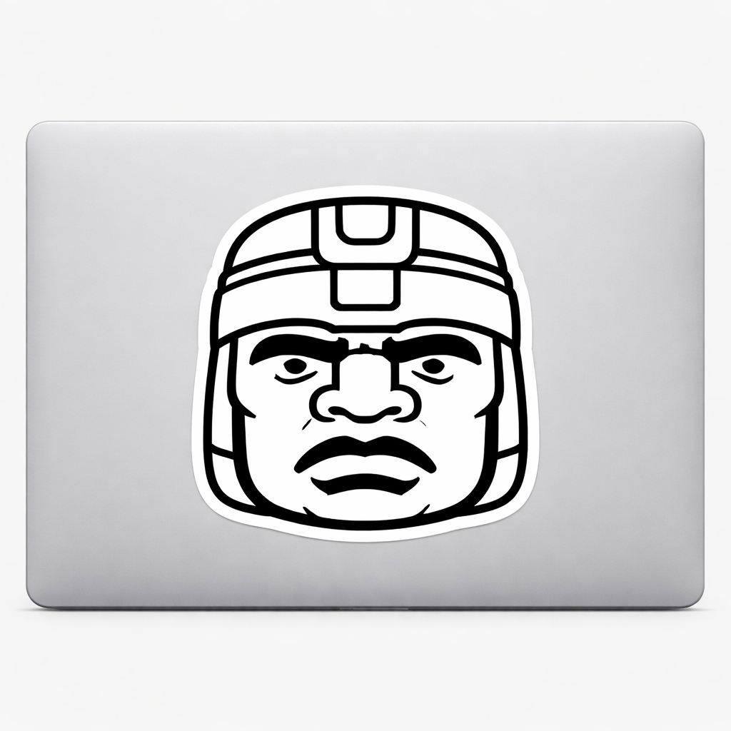 Olmec Head Symbol MX Mexico Sticker Decal Vinyl Laptop Car Window Bumper AUTO Water Bottle Helmets Waterproof
