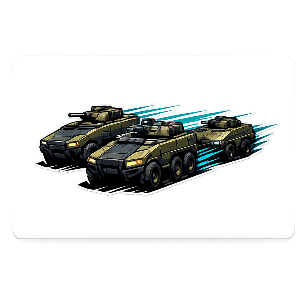 Armored Convoy Sticker Decal Vinyl Laptop Car Window Bumper Truck AUTO Water Bottle Helmets Waterproof Military