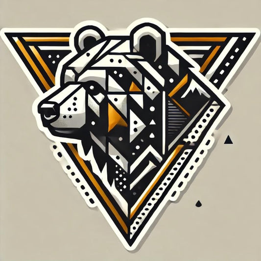 Vinyl sticker: California Grizzly Bear Geometric Laptop Wall Car Window Bumper Sticker Decal Truck Waterproof Auto Water Bottle (4)