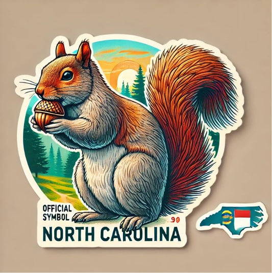 Vinyl sticker: Standing Eastern Gray Squirrel Laptop Wall Car Window Bumper Sticker Decal Truck Waterproof Auto Water Bottle