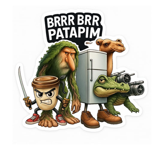 Vinyl sticker: BRR BRR Patapim Tree Troll Sticker for Laptop Wall Car Window Bumper Decal Truck Auto Water Bottle – Waterproof Nature Guardian Meme Vinyl Design 4 in